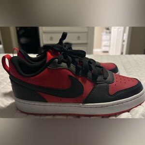 Youth Nike Red and Black Sneakers.  Never worn! Size 5 (big kids)